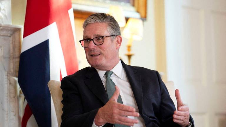 British Prime Minister Keir Starmer speaks during his meeting with the Crown Prince of Bahrain, Prince Salman bin Hamad Al Khalifa (not in picture), ahead of bilateral talks at 10 Downing Street, London, Britain June 19, 2025. - REUTERSPIX