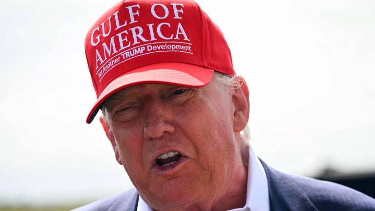 (FILES) US President Donald Trump speaks to reporters after arriving at Dade-Collier Training and Transition Airport in Ochopee, Florida, on July 1, 2025. Canada will face a 35 percent tariff on exports to the United States starting August 1, President Donald Trump said on July 9 in a letter to Prime Minister Mark Carney - AFP