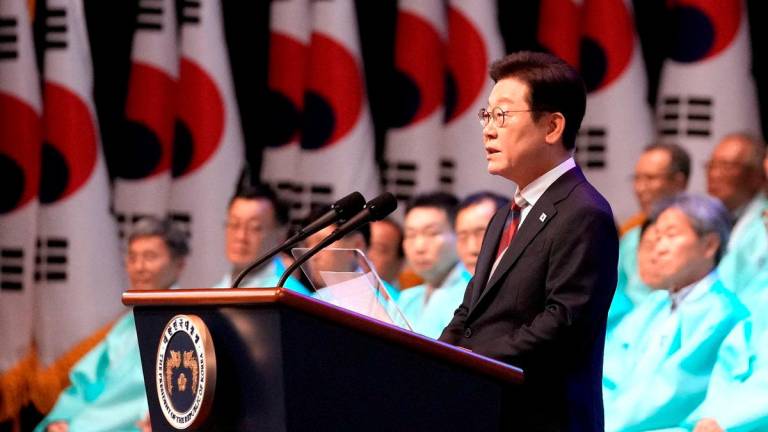 Presiden Korea Selatan Lee Jae Myung -Ahn Young-joon/Pool via REUTERS/File Photo