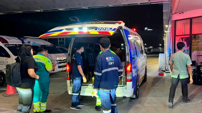 The Malaysian fan being taken for treatment to a hospital in Bangkok. - Pic credit MADAM PANG Facebook