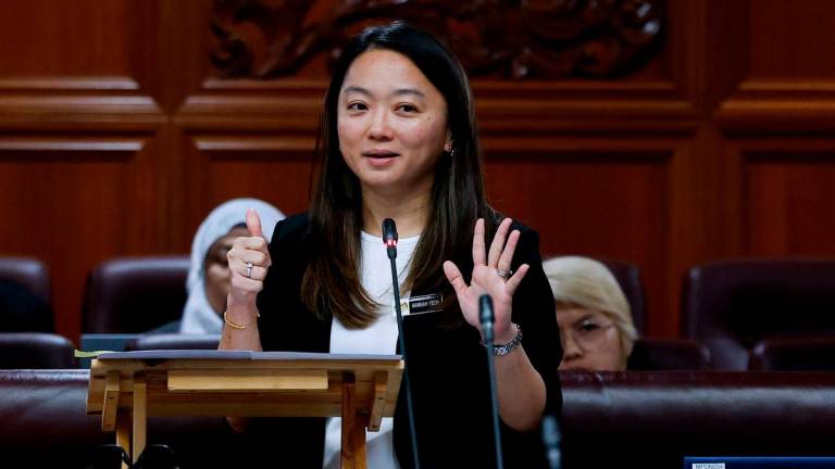 Youth and Sports Minister Hannah Yeoh. Bernamapix