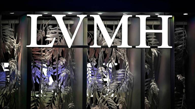 A logo of French luxury group LVMH - AFPPix