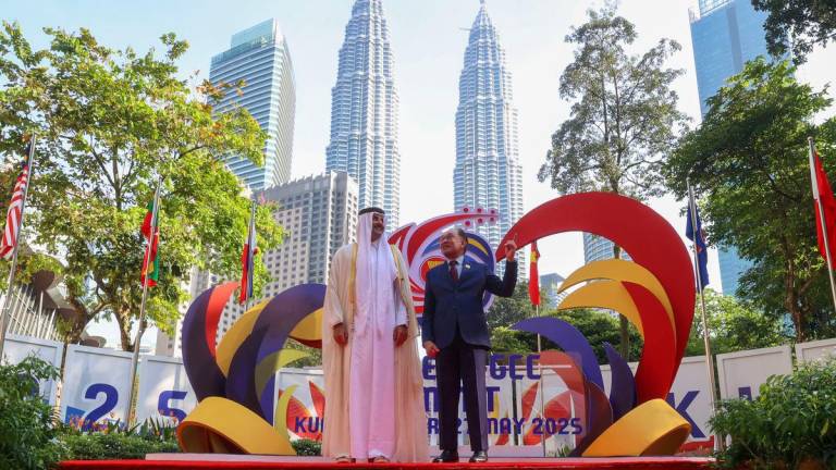 Prime Minister Datuk Seri Anwar Ibrahim with Emir of Qatar, Sheikh Tamim bin Hamad Al Thani - BERNAMApix