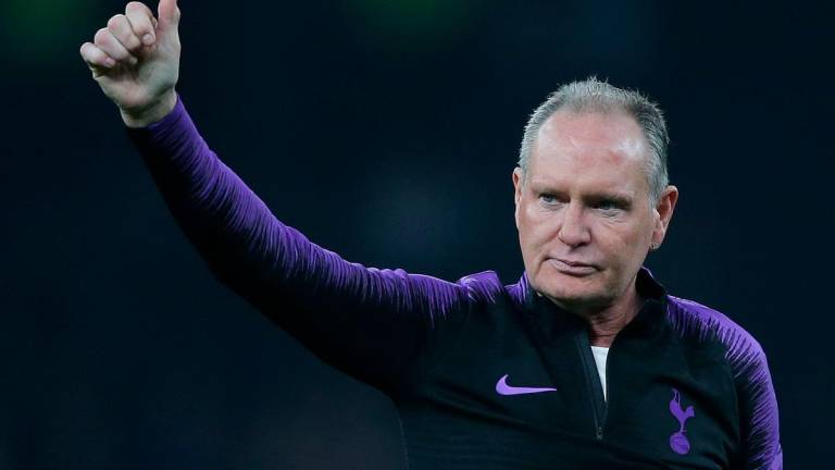 Tottenham Hotspur Legends’ English player Paul Gascoigne. - Daniel LEAL / AFP