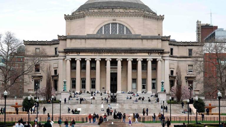Students are seen on the campus of Columbia University on April 14, 2025, in New York City. Columbia University said July 23, 2025, it would pay $221 million to settle probes launched by President Donald Trump’s administration over claims of anti-Semitism on campus, particularly surrounding pro-Palestinian protests last year - AFPPix