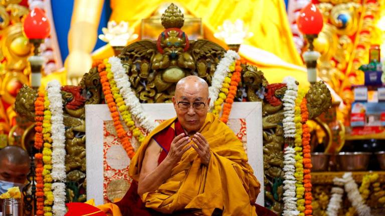 Tibetan spiritual leader the Dalai Lama attends a prayer meet held for his long life at the Dalai Lama temple in the northern hill town of Dharamshala, India - REUTERSPix