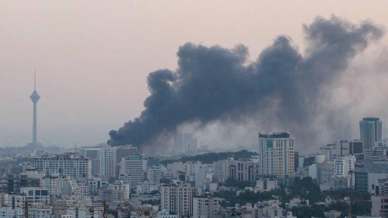 Smoke rises following an Israeli attack on the IRIB building, the country's state broadcaster, in Tehran, Iran, June 16, 2025. - REUTERSPIX
