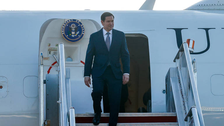 United States Secretary of State Marco Rubio arrives at Subang Air Base to attend the 58th ASEAN Foreign Ministers’ Meeting (AMM) and related meetings at the Kuala Lumpur Convention Centre. - BERNAMA