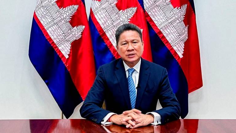 FILE PHOTO: Cambodia’s Deputy Prime Minister Sun Chanthol speaks during an interview with Reuters in Phnom Penh, Cambodia, May 6, 2024 - REUTERS