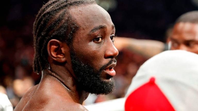 Terence Crawford looks on after defeating Canelo Alvarez (not pictured) to become the undisputed super middleweight champion during Netflix’s Canelo v Crawford Fight Night. - Steve Marcus / GETTY IMAGES NORTH AMERICA / AFP