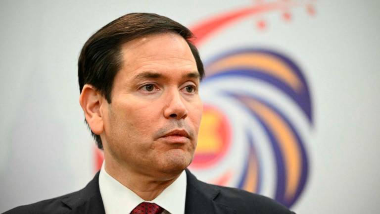 US Secretary of State Marco Rubio takes part in a media briefing during the 58th Association of Southeast Asian Nations (ASEAN) Foreign Ministers’ meeting and related meetings at the Convention Centre in Kuala Lumpur on July 10, 2025. - Mandel NGAN / POOL / AFP