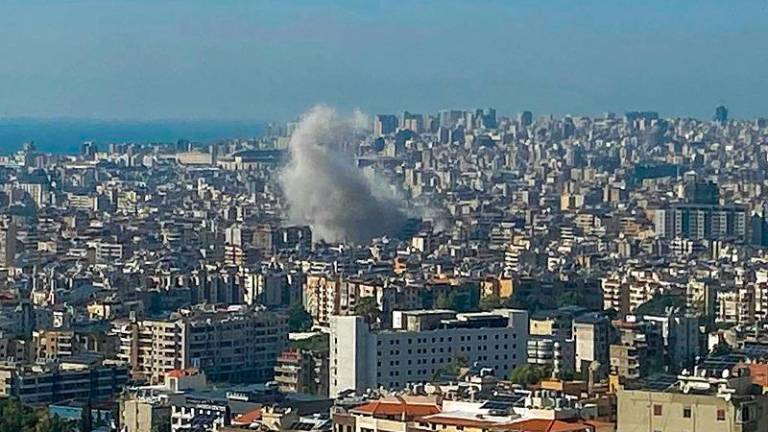 Smoke billows from the site of an Israeli airstrike that targeted Beirut’s southern suburbs on September 26, 2024. Israel flatly rejected on September 26 a push led by key backer the United States for a 21-day ceasefire in Lebanon, as it vowed to keep fighting Hezbollah militants “until victory”. - AFPpix