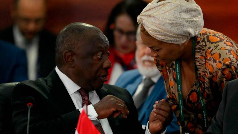 South Africa’s President Cyril Ramaphosa (L) - AFPPix