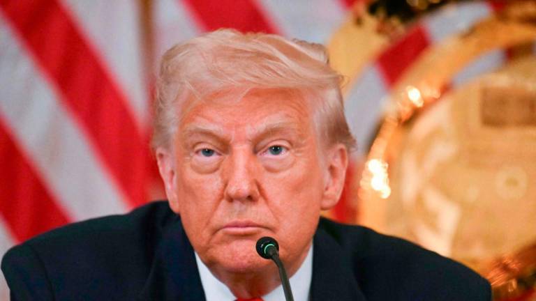 US President Donald Trump attends a meeting of the White House Task Force on the FIFA World Cup 2026 in the East Room of the White house in Washington, DC, on May 6, 2025. AFPpix