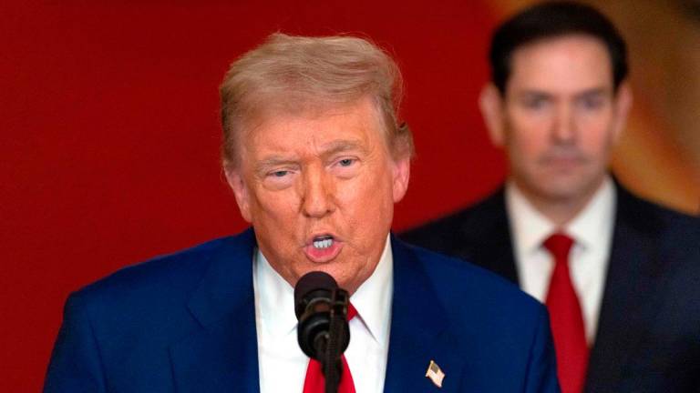 US President Donald Trump addresses the nation from the White House in Washington, DC on June 21, 2025, following the announcement that the US bombed nuclear sites in Iran. - CARLOS BARRIA / POOL / AFP