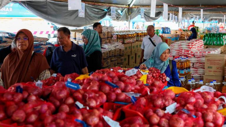 Orang ramai tidak melepaskan peluang untuk mendapatkan pelbagai barangan keperluan harian pada harga lebih murah menerusi Program Jualan Rahmah MADANI sempena Program MADANI Rakyat (PMR) 2025 Terengganu, hari ini- BERNAMA