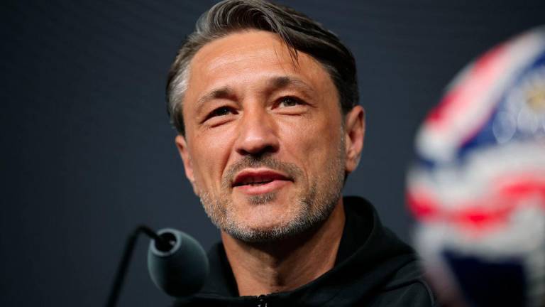 ATLANTA, GEORGIA - JUNE 30: Niko Kovac, Head Coach of Borussia Dortmund, speaks to the media during the Press Conference ahead of their FIFA Club World Cup 2025 round of 16 match against CF Monterrey at Mercedes-Benz Stadium on June 30, 2025 in Atlanta, Georgia. - AFPPIX