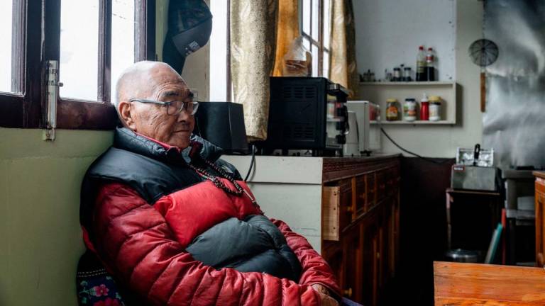 Kancha Sherpa, a team member of the 1953 Mount Everest expedition. - ROBIC UPADHAYAY / AFP)