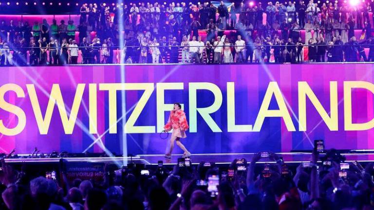 Nemo representing Switzerland celebrates on stage after winning during the Grand Final of the 2024 Eurovision Song Contest, in Malmo, Sweden, May 12, 2024. - REUTERSPIX