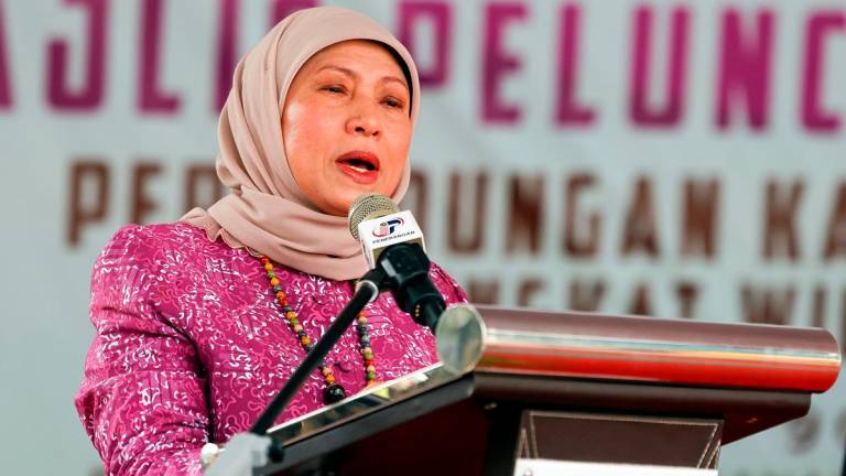 Minister of Women, Family and Community Development Datuk Seri Nancy Shukri. - BERNAMApix