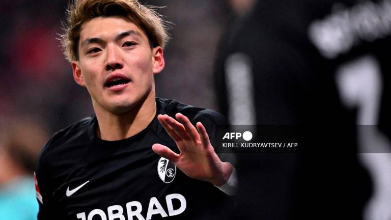 Freiburg’s Japanese forward #42 Ritsu Doan. - Kirill KUDRYAVTSEV / AFP