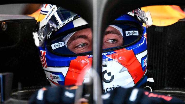 Red Bull Racing’s Dutch driver Max Verstappen takes part in the second practice session ahead of the Formula One British Grand Prix at the Silverstone motor racing circuit in Silverstone, central England, on July 4, 2025-AFP