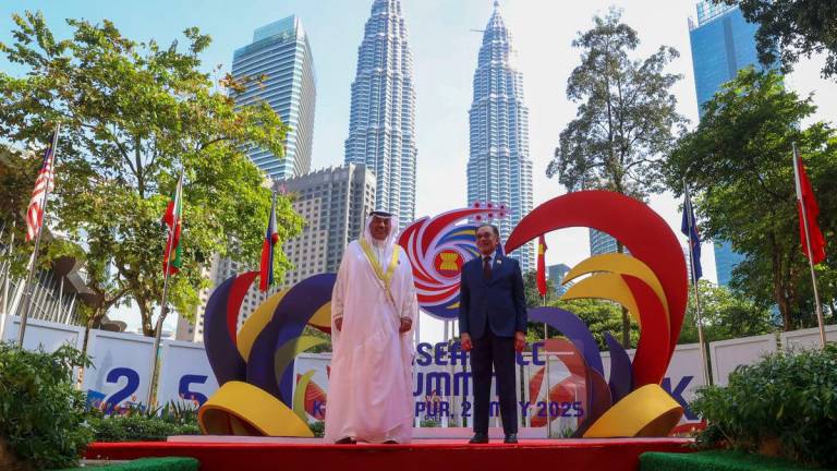 Prime Minister Datuk Seri Anwar Ibrahim with the Crown Prince of Kuwait, Sheikh Sabah Khaled Al-Hamad Al-Sabah - BERNAMApix