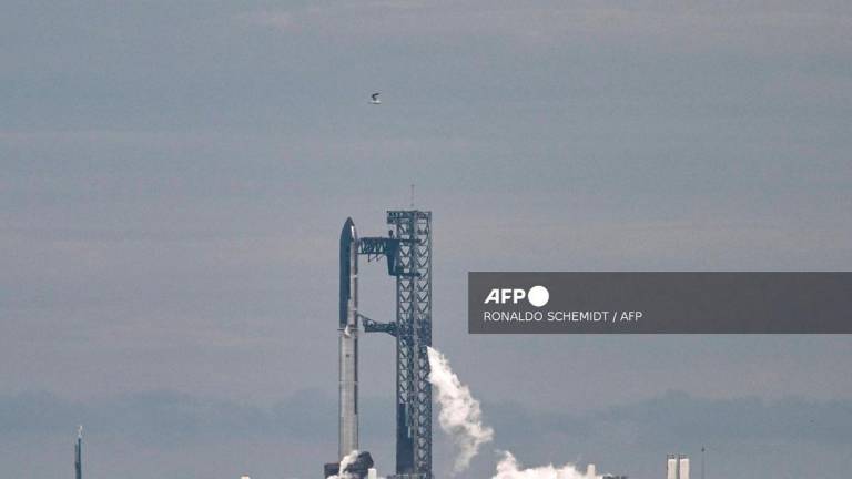 SpaceX’s Starship is seen on the launchpad in Starbase, Texas, on August 24, 2025. - RONALDO SCHEMIDT / AFP