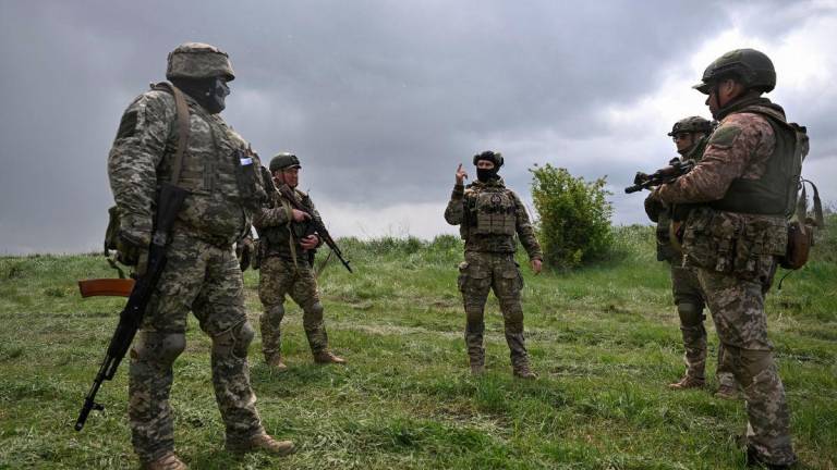 Servicemen of the 141st Separate Mechanized Brigade of the Ukrainian Armed Forces attend military exercises at a training ground near a front line, amid Russia’s attack on Ukraine, in Donetsk region, Ukraine May 14, 2025. REUTERSpix