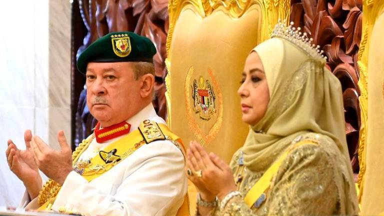 King Sultan Ibrahim Iskandar and Queen Raja Zarith Sofiah - BERNAMApix