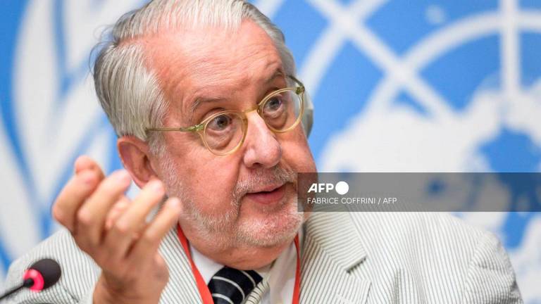 Chairman of the United Nations (UN) Commission of Inquiry on Syria, Paulo Sergio Pinheiro. - Fabrice COFFRINI / AFP