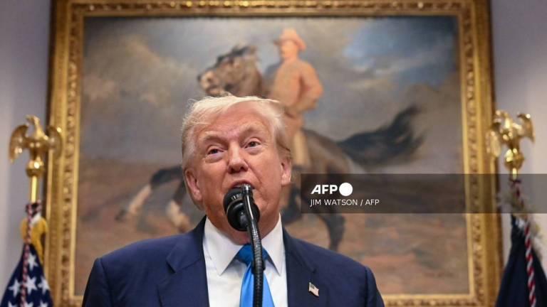 US President Donald Trump speaks before signing the VA Home Loan Program Reform Act in the Roosevelt Room of the White House in Washington, DC, on July 30, 2025. - AFP