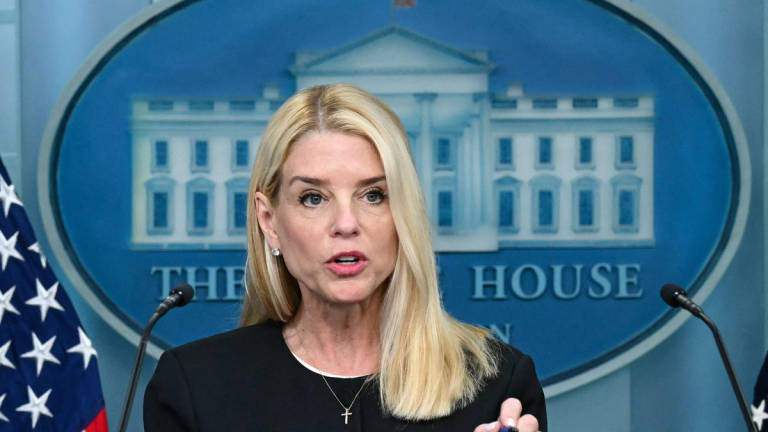 US Attorney General Pam Bondi speaks during a news conference in the Brady Briefing Room of the White House on June 27, 2025 in Washington, DC. - AFP