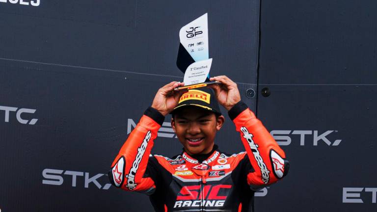Hakim Danish on the podium
