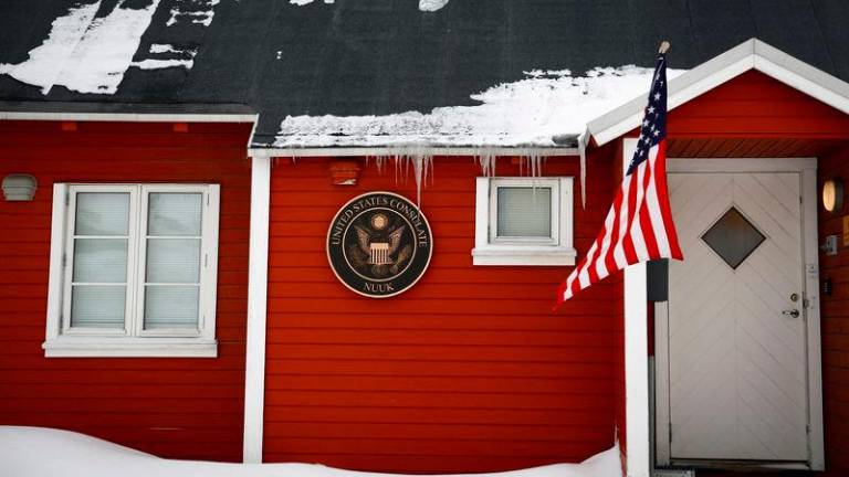 Snow covers part of the roof at the U.S. Consulate in Nuuk, Greenland - REUTERSpix