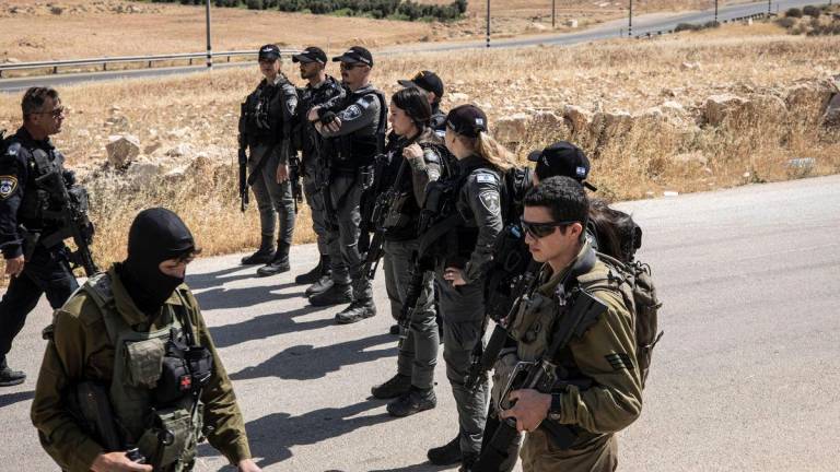 Israeli security forces. (Photo by JOHN WESSELS / AFP)