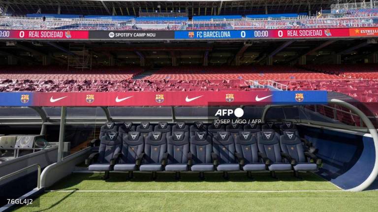 A picture taken on September 23, 2025 shows the newly renovated FC Barcelona Camp Nou Stadium in Barcelona. - AFP