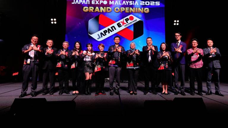 From left Chairman of Update Earth Foundation Tadashi Fukuda, Edaran Tan Chong Motor (Nissan) CEO Khoo Cheng Pah, Thailand Ministry of Commerce former director-general Adul Chotinisakorn, G-YU Creative vice president Tomomi Kabayashi, Manaka Inaba, G-YU Creative president Yupharet Eakturapakal, Shikata, Tourism Malaysia senior director Nuwal Fadhilah Ku Azmi, Wong, Siam Connection director Hunsa Eakturapakal, JNTO executive director Kenichiro Ozaki, JFKL director Norihisa Tsukamoto and JETRO director Koichi Takano during the JEMY 2025 launch at KLCC on July 18.
