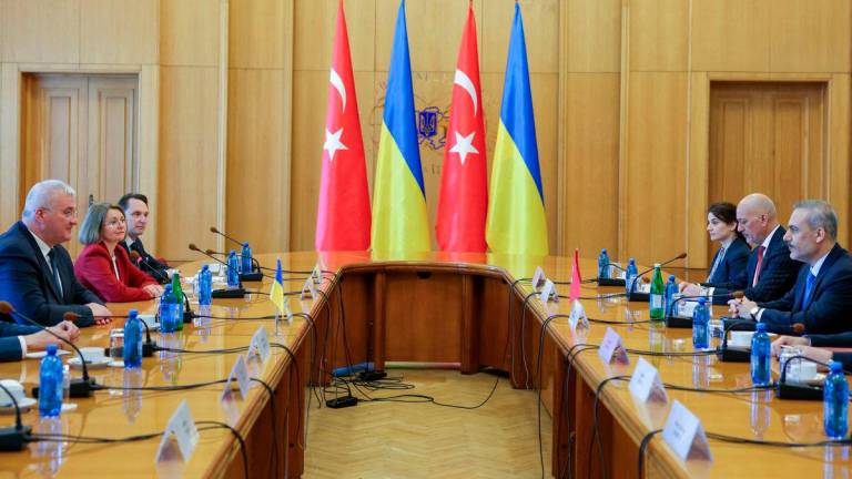 Russia and Ukraine both want a ceasefire to halt three years of war, Turkey’s top diplomat said on May 30, 2025 as he headed to Kyiv after holding talks in Moscow. (Photo by HANDOUT / TURKISH FOREIGN MINISTRY / AFP)