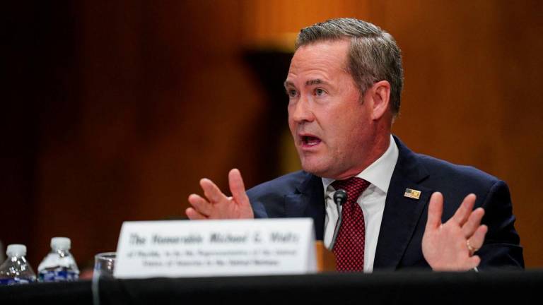 Former National Security adviser Mike Waltz, nominated to be U.S. ambassador to the United Nations, testifies before a Senate Foreign Relations Committee confirmation hearing on Capitol Hill in Washington, D.C., U.S., July 15, 2025. - REUTERSPIX