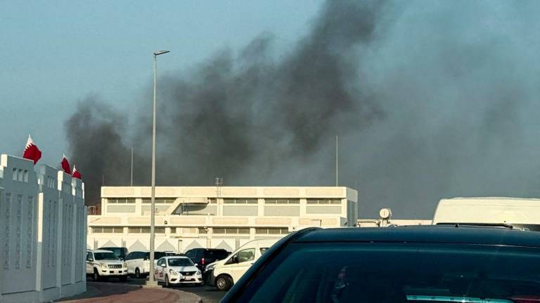 Smoke rises after several blasts were heard in Doha, Qatar, September 9, 2025. - REUTERSPIX