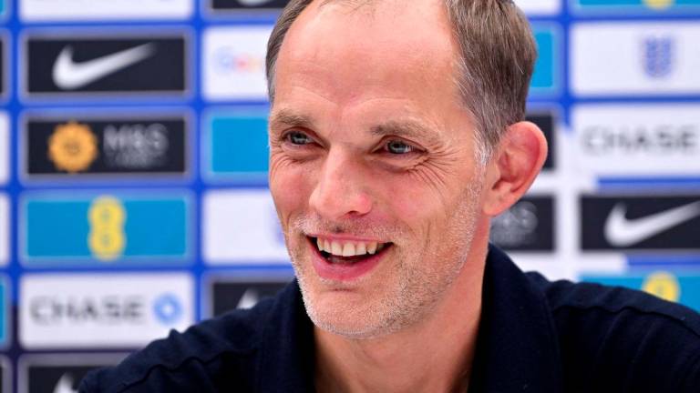 England's German head coach Thomas Tuchel reacts as he addresses the media during a press conference on the eve of the FIFA World Cup 2026 Group L European qualification football match beetween Serbia and England, at the Rajko Mitic stadium in Belgrade, on September 8, 2025. - AFPPIX