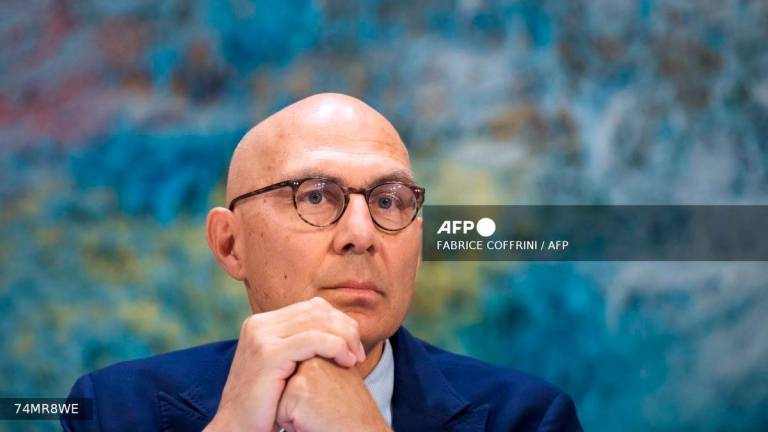 UN High Commissioner for Human Rights Volker Turk looks on during an urgent debate of the UN Human Rights Council on Israel's Qatar attack in Geneva, on September 16, 2025. - AFP