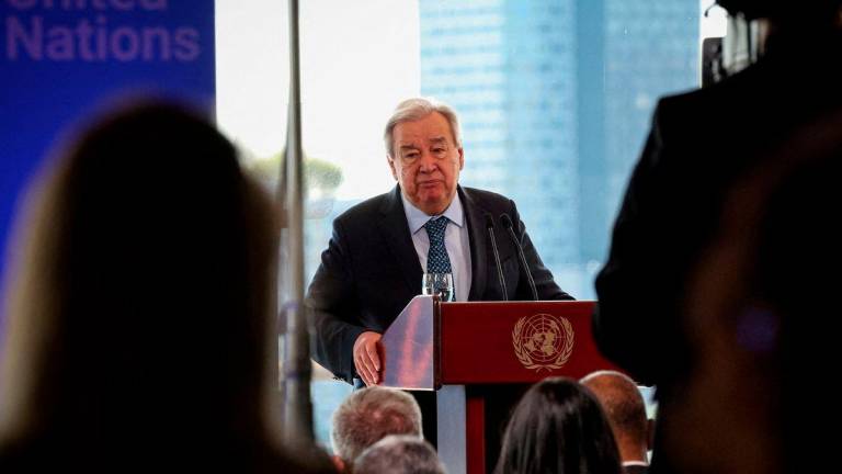 United Nations Secretary General Antonio Guterres delivers a speech on climate and renewable energy at U.N. headquarters in New York City, U.S., July 22, 2025. - REUTERSPIX