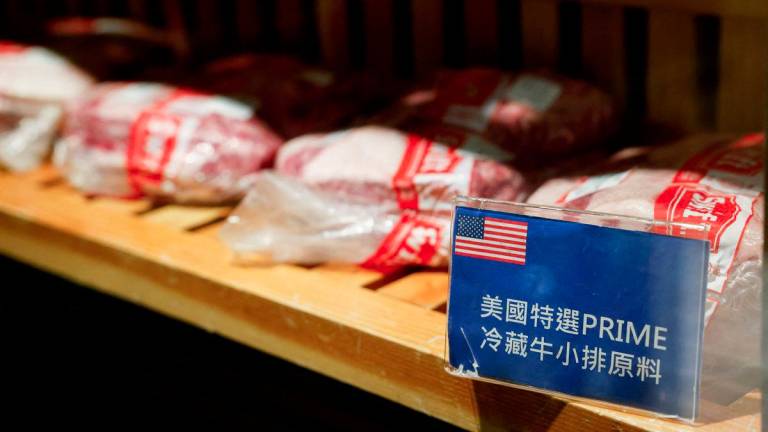 U.S. imported beef is pictured at a supermarket, as the U.S. prepares to announce tariffs on Taiwan, in Taipei, Taiwan July 31, 2025. - REUTERSPIX
