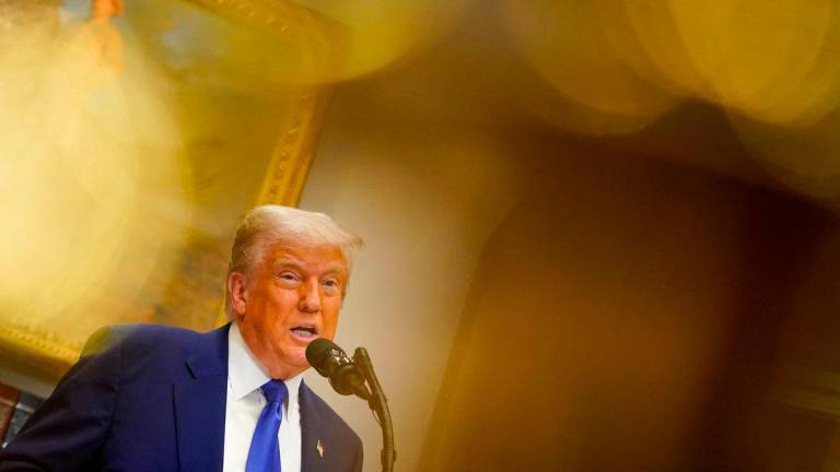 U.S. President Donald Trump speaks during a press conference in the Roosevelt Room at the White House in Washington, D.C., U.S., May 12, 2025. REUTERSpix