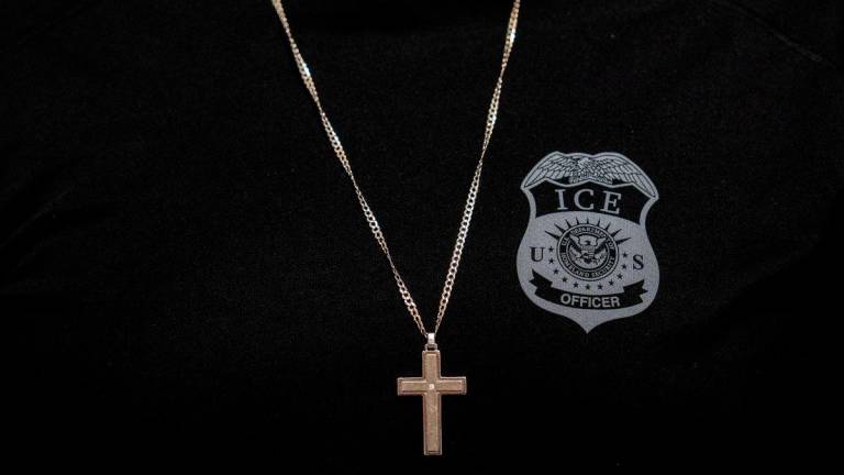 An Immigration Customs Enforcement (I.C.E.) officer - REUTERSPIX
