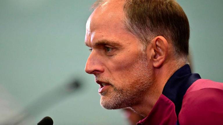 England's German head coach Thomas Tuchel speaks during a press conference at St George's Park in Burton-upon-Trent, central England, on September 5, 2025, ahead of their World Cup Qualifiers football match against Andorra. - AFPPIX
