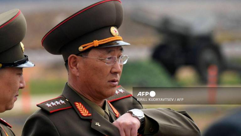 North Korean Defence Minister No Kwang Chol. (Photo by Kirill KUDRYAVTSEV / AFP)