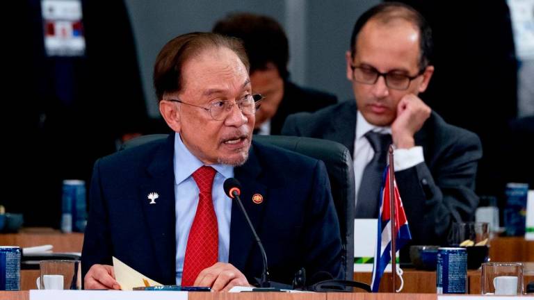 Prime Minister Datuk Seri Anwar Ibrahim addresses the BRICS Leaders’ Summit here today. - Photo by BERNAMA